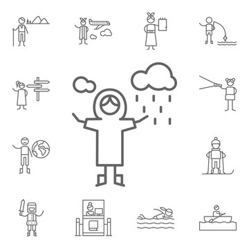 Raincoat icon. Adventure icons universal set for web and mobile