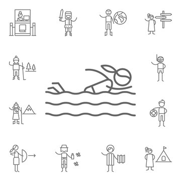 Swimsuit icon. Adventure icons universal set for web and mobile