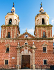 Exterior view of St Peter and St Paul church in San Fernando, Cadiz.