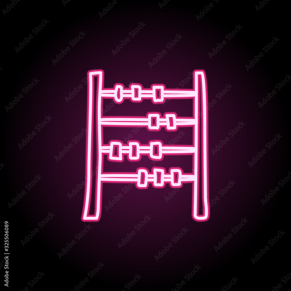 Poster scores sketch neon icon. simple thin line, outline vector of education icons for ui and ux, website 