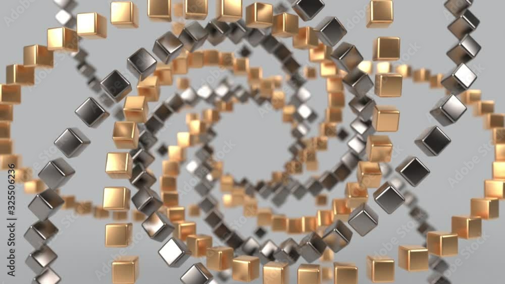 Poster kaleidoscopic geometric abstract mandala. looping 3d render animation background