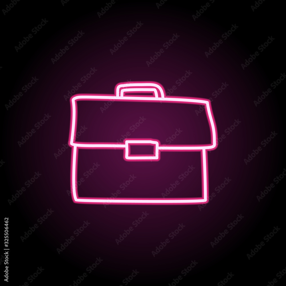 Poster portfolio sketch neon icon. simple thin line, outline vector of education icons for ui and ux, websi