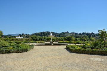 The garden giardino di Boboli in Florence