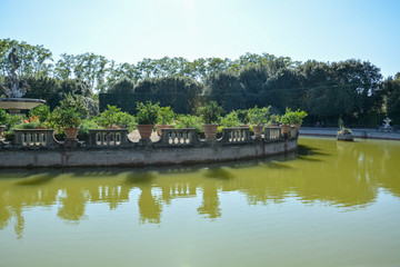 The garden giardino di Boboli in Florence