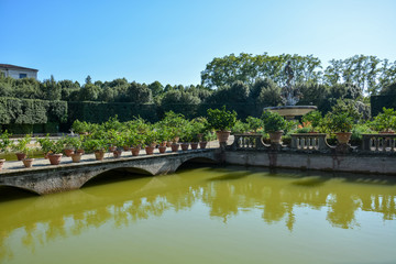 The garden giardino di Boboli in Florence