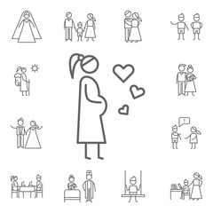 Pregnant, woman icon. Family life icons universal set for web and mobile