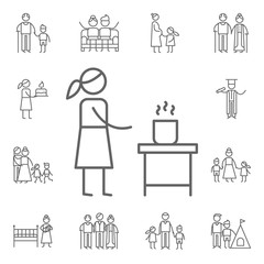 Cooking, family icon. Family life icons universal set for web and mobile