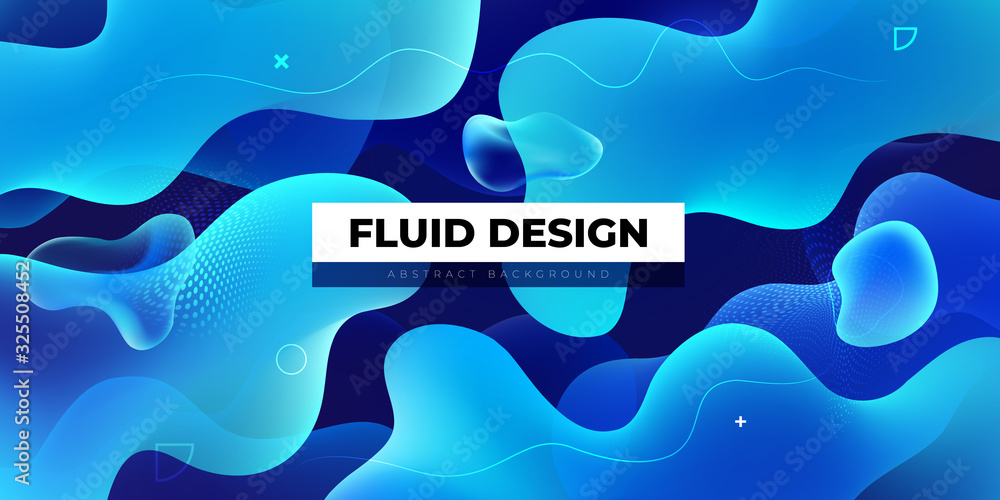 Canvas Prints liquid color background design. blue fluid gradient shapes composition. futuristic design posters. e