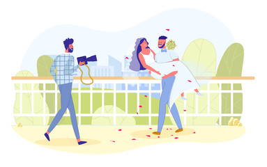 Wedding Photo Session - Couple and Photographer.