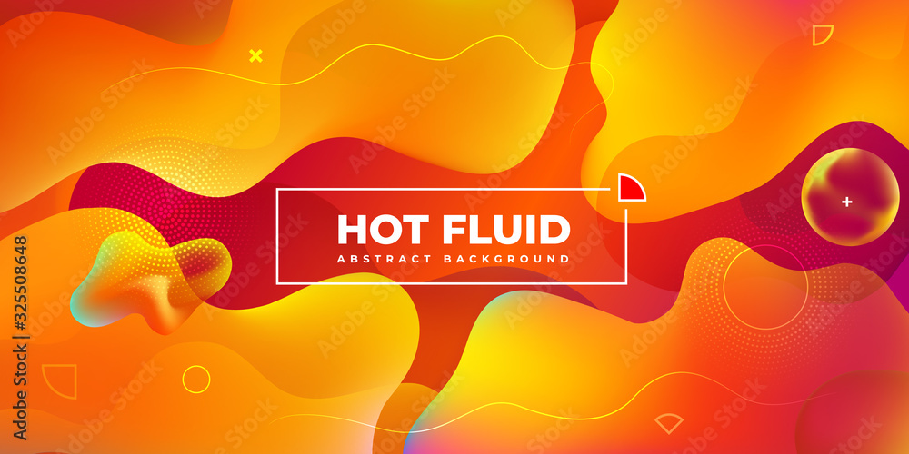 Wall mural liquid color background design. fluid gradient shapes composition. futuristic design posters. eps10 