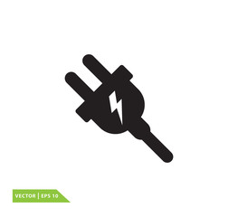 Plug icon vector logo design template