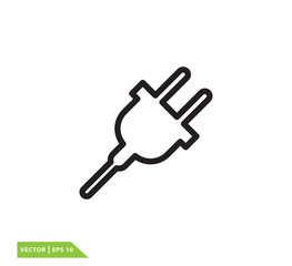 Plug icon vector logo design template