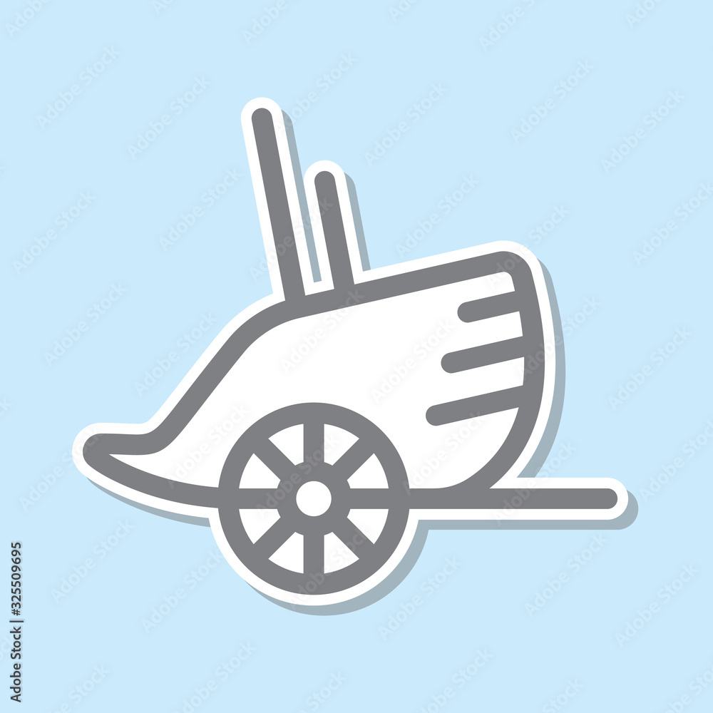 Poster chariot sticker icon. simple thin line, outline vector of mythology icons for ui and ux, website or 