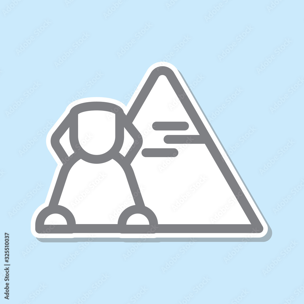 Poster giza sticker icon. simple thin line, outline vector of mythology icons for ui and ux, website or mob