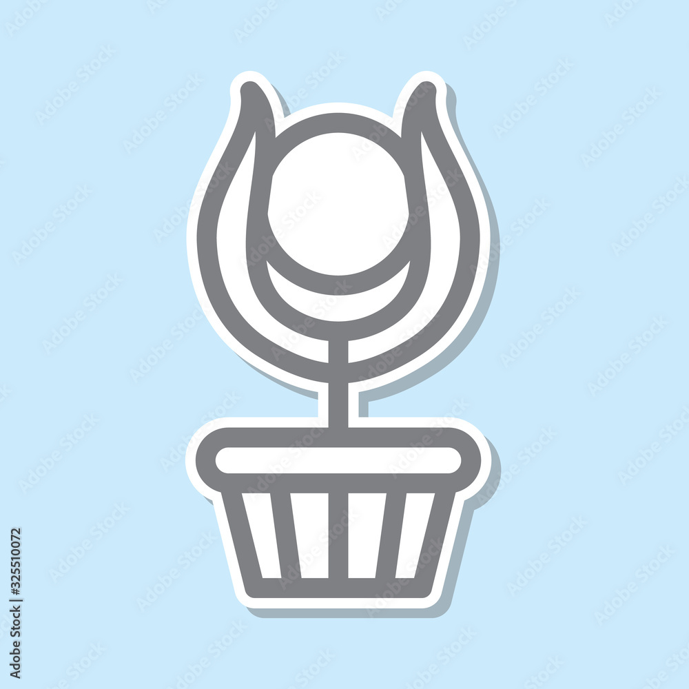 Poster hathor sticker icon. simple thin line, outline vector of mythology icons for ui and ux, website or m