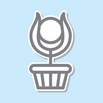 recommend clip art: Hathor sticker icon. Simple thin line, outline vector of mythology icons for ui and ux, website or mobile application