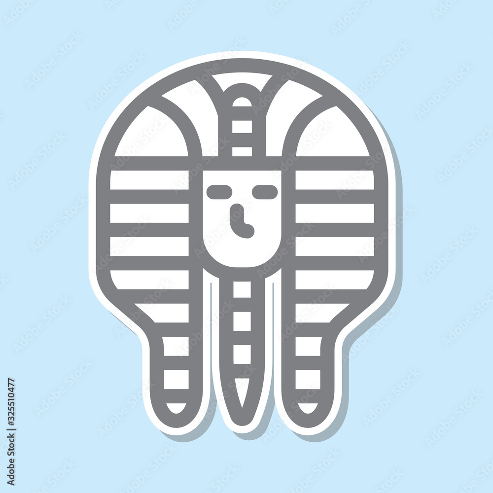 Poster pharaoh sticker icon. simple thin line, outline vector of mythology icons for ui and ux, website or 