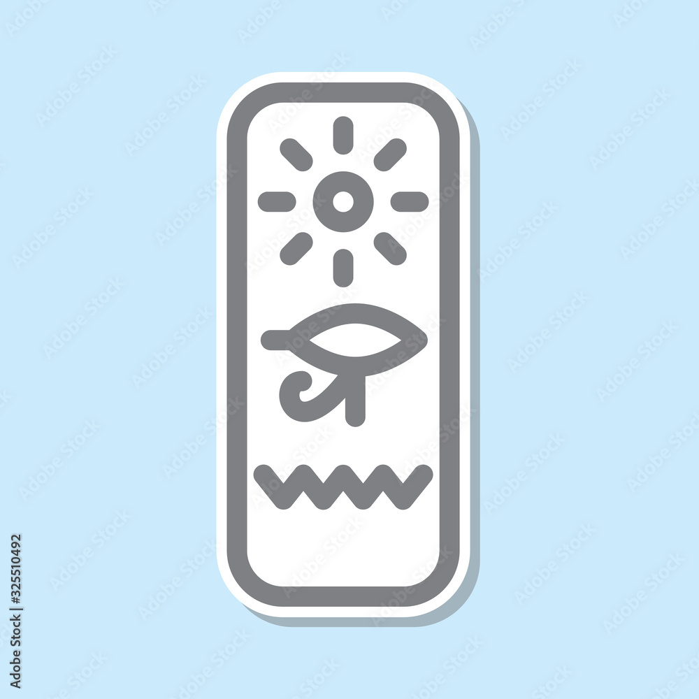 Aufkleber pharaoh sticker icon. simple thin line, outline vector of mythology icons for ui and ux, website or 