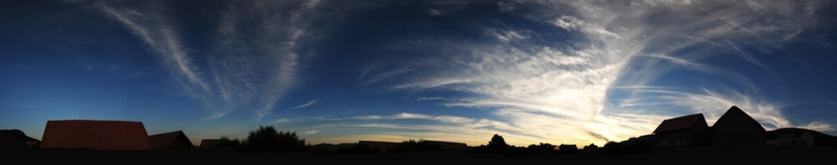 Panoramic view of the sky in hartbeespoort in south africa