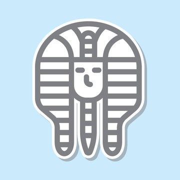 recommend clip art: Pharaoh sticker icon. Simple thin line, outline vector of mythology icons for ui and ux, website or mobile application