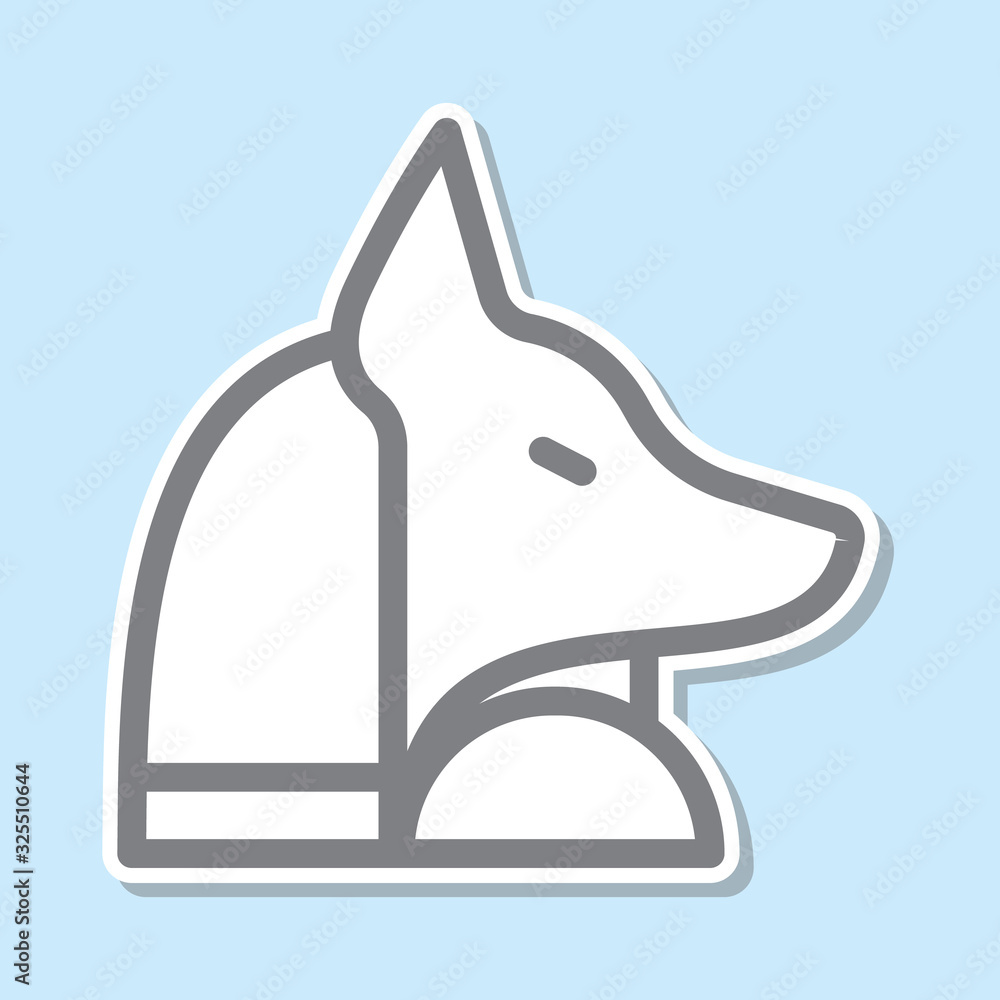 Aufkleber anubis sticker icon. simple thin line, outline vector of mythology icons for ui and ux, website or m