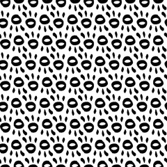 Abstract hand drawn seamless pattern. Ink mark.