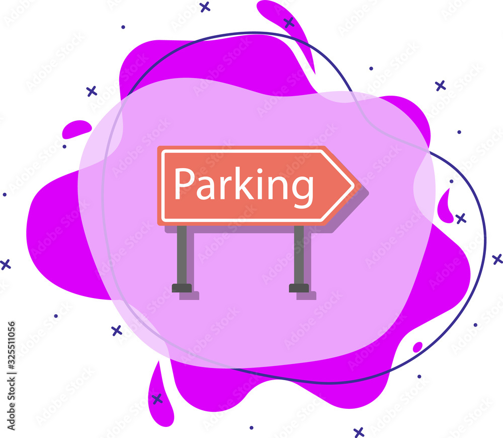 Aufkleber parking area colored icon. simple color vector of road signs and junctions icons for ui and ux, webs