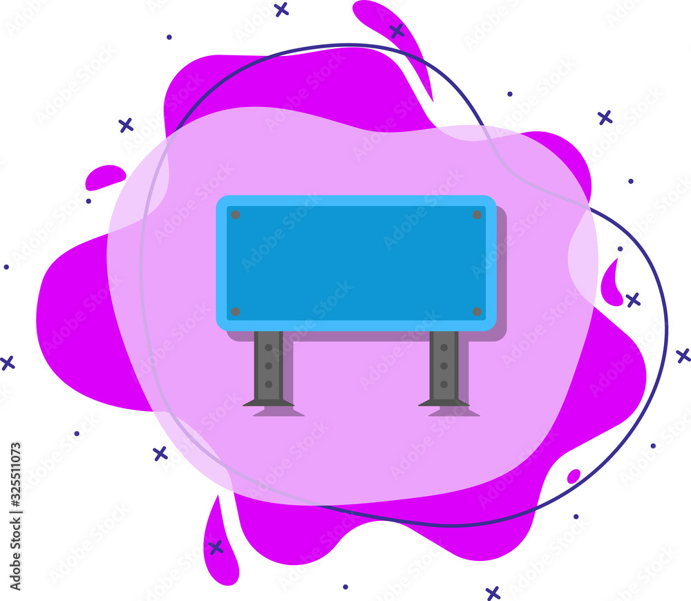 Poster information sign colored icon. simple color vector of road signs and junctions icons for ui and ux, 