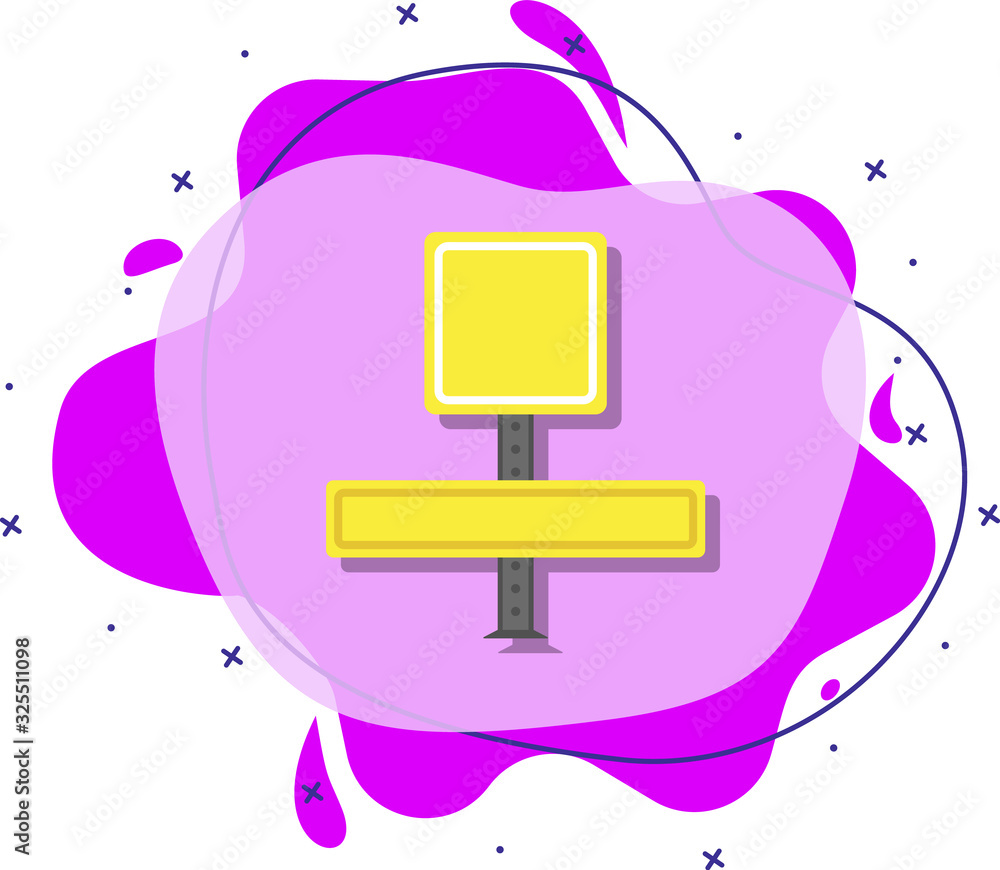 Poster information sign colored icon. simple color vector of road signs and junctions icons for ui and ux, 