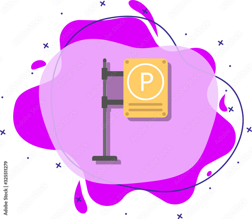 Aufkleber parking area colored icon. simple color vector of road signs and junctions icons for ui and ux, webs