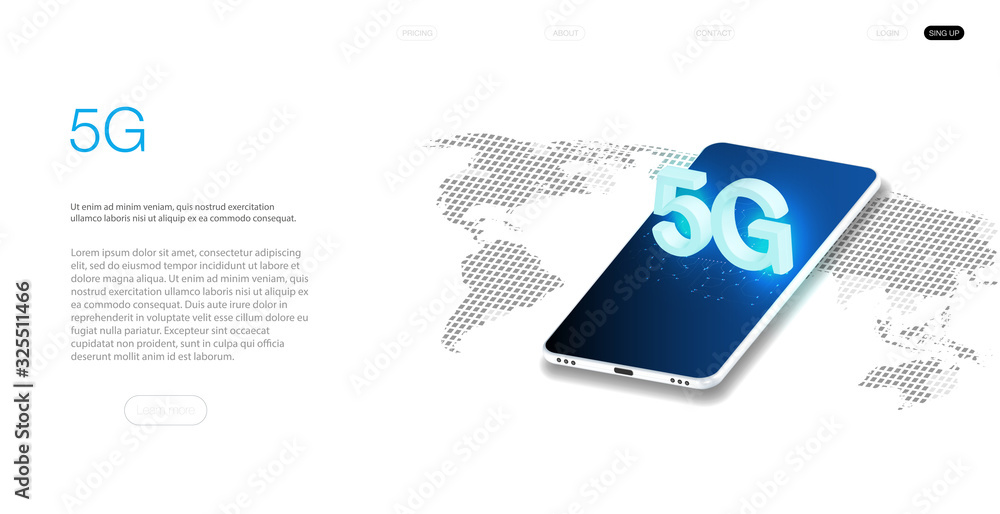 Poster global network high speed innovation connection data rate technology vector illustration 5g new wire