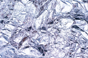 Silver foil with shiny surface for background
