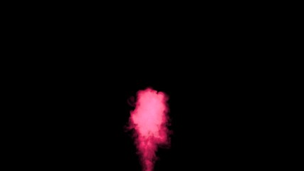 realistic red smoke, cloud , vapor, fog on black background. - Powered by Adobe
