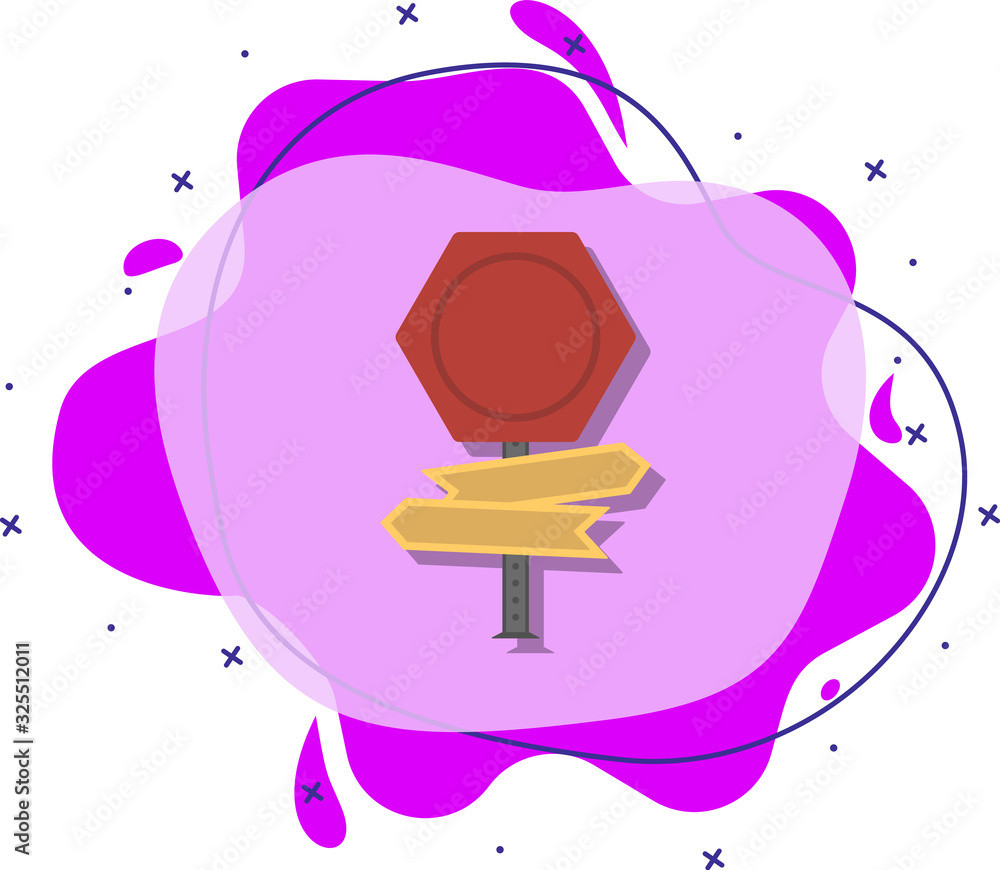 Poster empty information colored icon. simple color vector of road signs and junctions icons for ui and ux,
