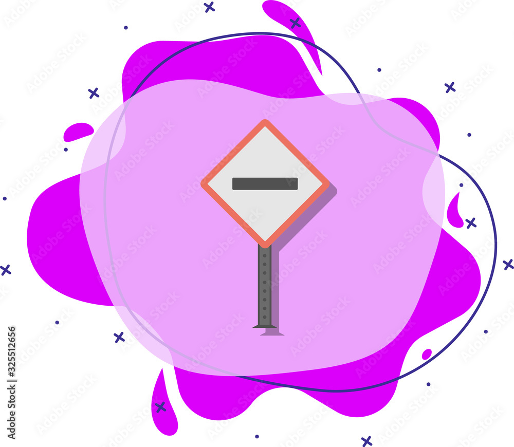 Aufkleber vehicular traffic colored icon. simple color vector of road signs and junctions icons for ui and ux,
