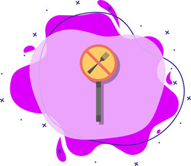 No dining colored icon. Simple color vector of road signs and junctions icons for ui and ux, website or mobile application