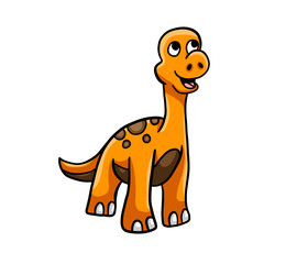 Cute Stylized Orange Dinosaur