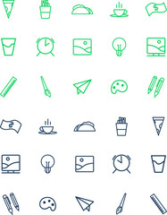 artists starter pack set icon design