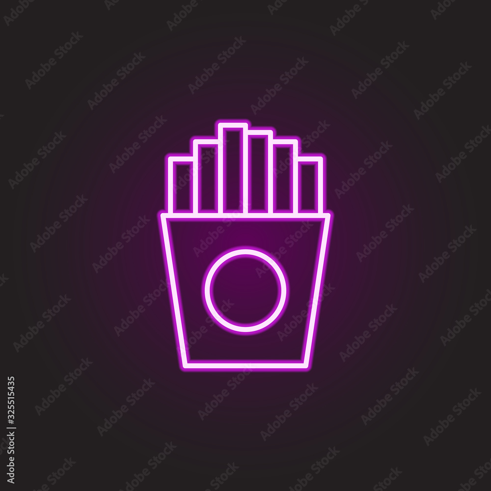 Poster chronometer for cooking neon style icon. simple thin line, outline vector of food and drink icons fo