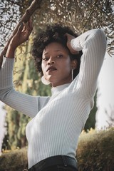 portrait afro girl black african