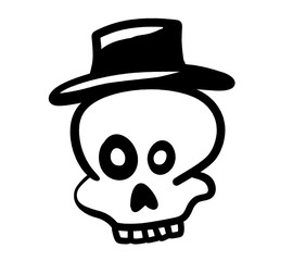 Funny Stylized Cartoon Skull