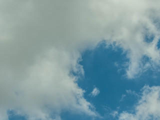 watching the beauty of the blue sky with the clouds in the background