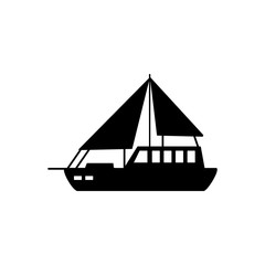 Water transport, sailing ship icon. Simple vector boat icons for ui and ux, website or mobile application