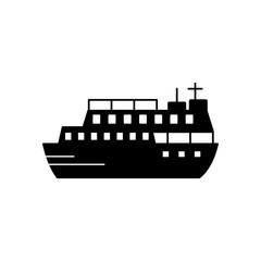 Obraz premium Water transport, cruise ship icon. Simple vector boat icons for ui and ux, website or mobile application