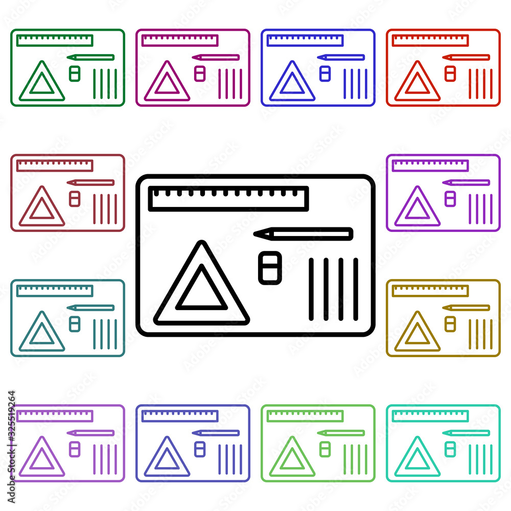 Poster recruitment multi color style icon. simple thin line, outline vector of education icons for ui and u