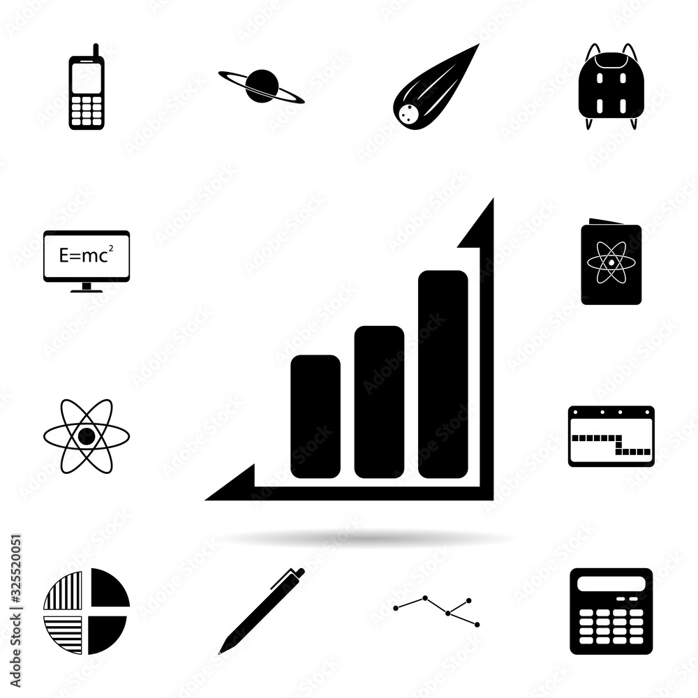 Poster financial chart icon. universal set of university life for website design and development, app devel
