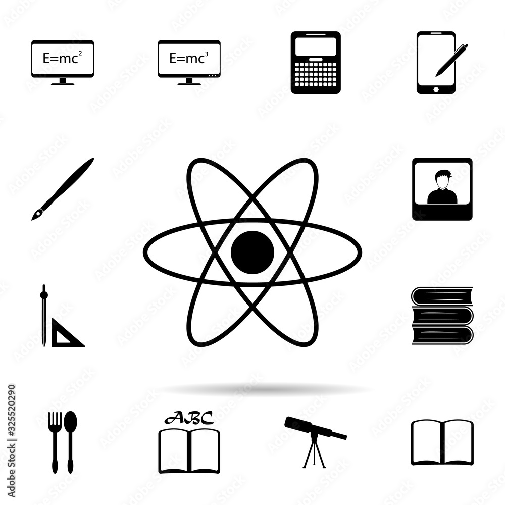 Aufkleber atoms icon. universal set of university life for website design and development, app development