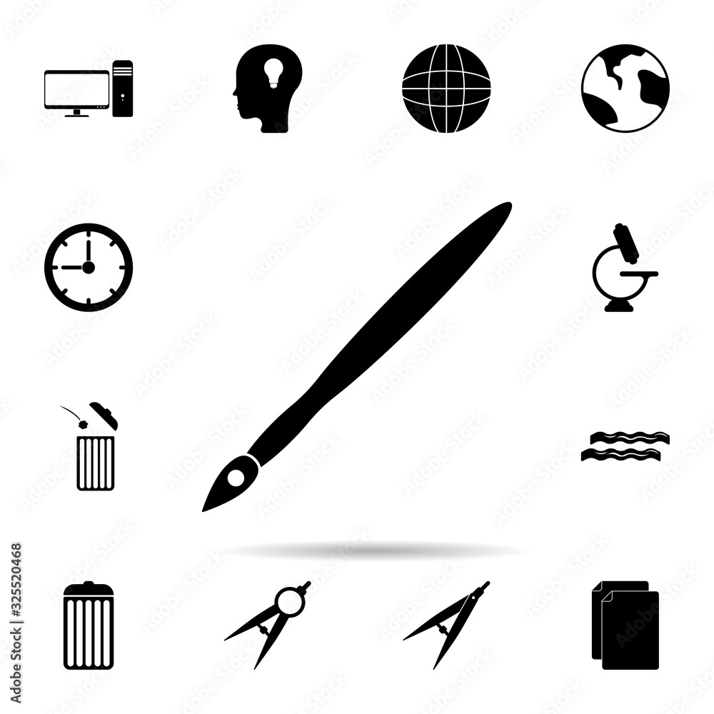 Poster pen pen icon. universal set of university life for website design and development, app development
