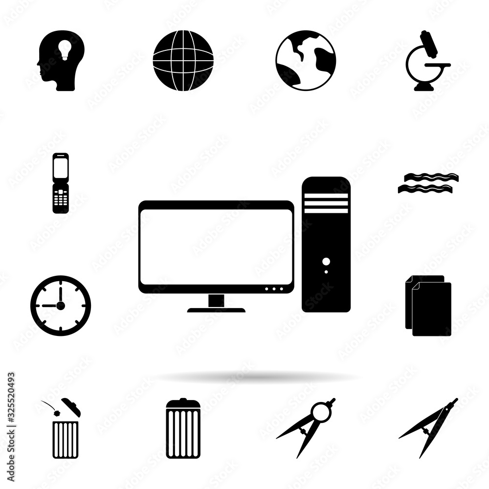 Poster km icon. universal set of university life for website design and development, app development