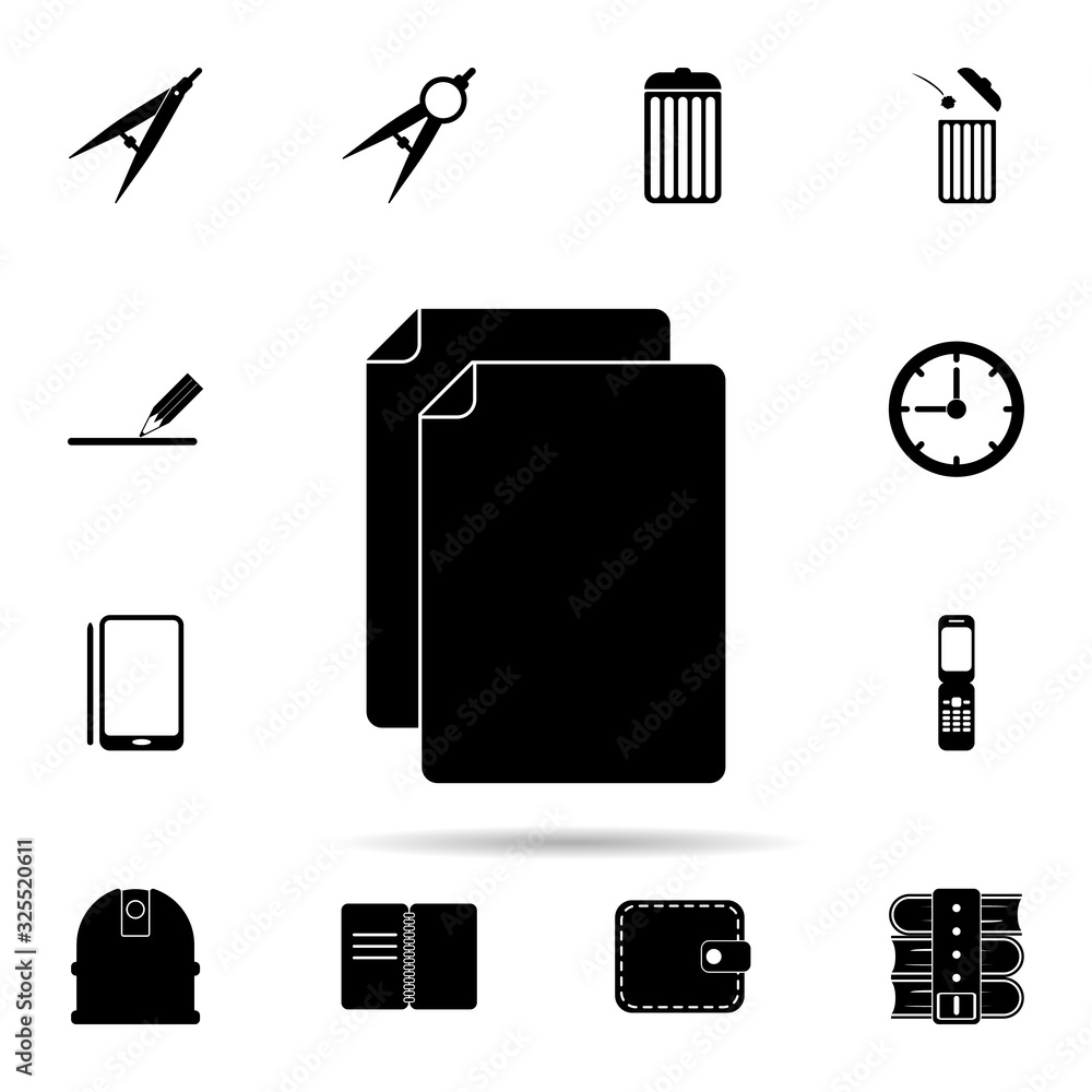 Poster sheets icon. universal set of university life for website design and development, app development